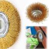 10 Pcs Wire Brush Wheel Cup Brush Set,Coarse Crimped 1/4 Inch Shank Wire Wheel for Drill Attachment