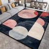 Nordic Light Luxury Geometry Carpet For Living Room Decor Soft Easy Cleaning Rugs For Bedroom Large Area Abstract Red Floor Mat