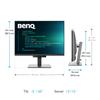 BenQ RD280U 3840x2560 Programming Monitor with Backlight 90W USB Fine Coat Advanced Coding Night Coding Ergonomic Ratio 28.3" 4K+ Type-C, Panel, Mode,
