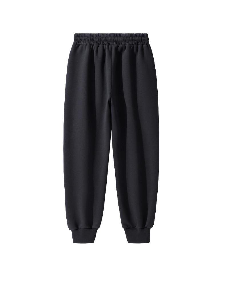 Hello Hipanda Panda Black and Grey Double-Sided Air Layer Tight Foot Guard Pants