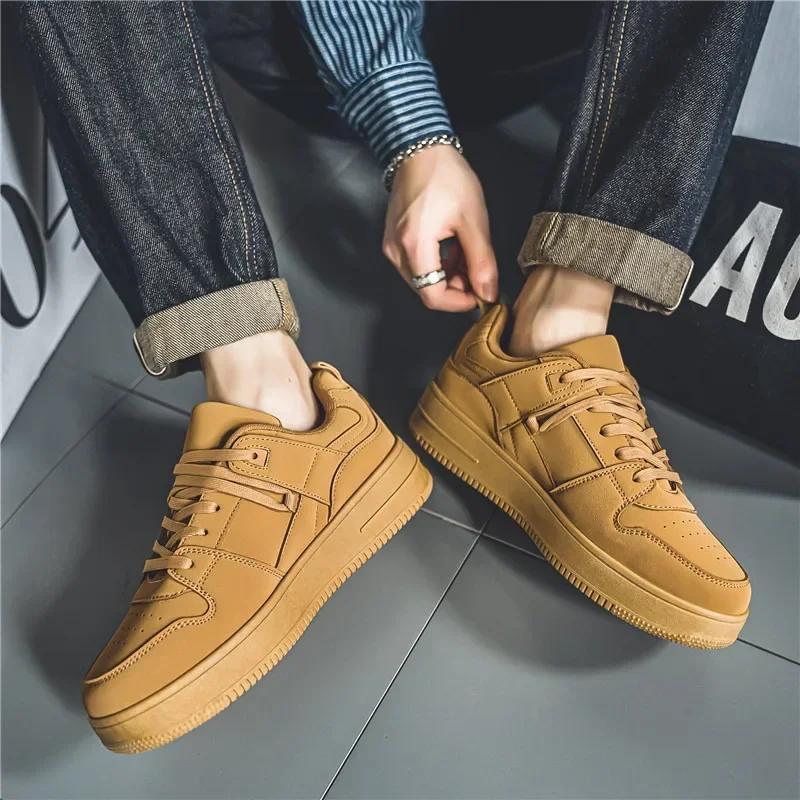 New Arrivals Man Black Sneakers Non-Slip Platform Men Skateboarding Shoes Comfy Outdoor Men's Sports Shoes Tenis Masculino Homem