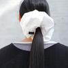VIMUN Cotton Jacquard Scrunchie_White