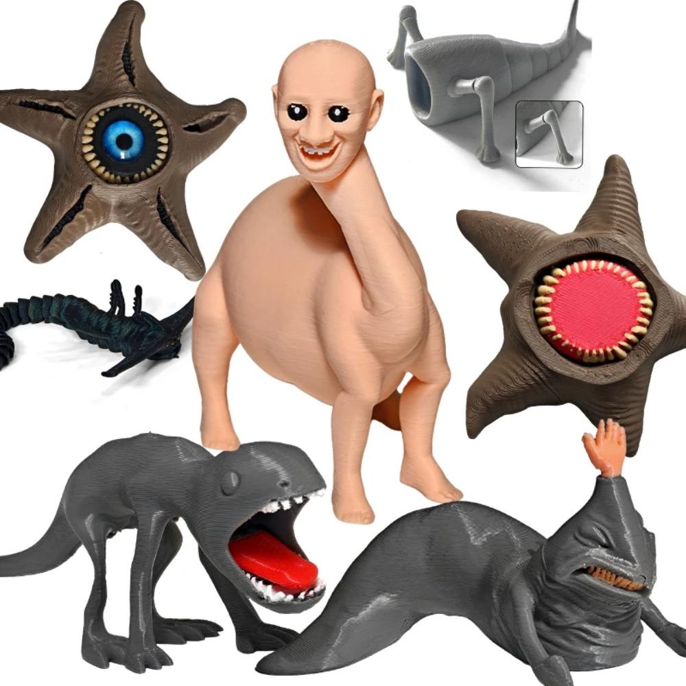 Блуп Морское Чудовище 3D Печатная Гибкая Сочлененная Игрушка-Антистресс – Пожиратель Морей Глубоководное Существо Коллекционная, Настольная Игрушка для Снятия Стресса