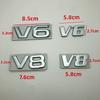 3D Металлический Логотип Буква V6 V8 Крыло Крыло Крыла Крышки Багажника Значок Наклейка Наклейки На Кузов Стайлинг Для Аксессуаров Toyota Highlander