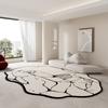 Ковер в гостиную большого размера, прикроватный коврик неправильной формы, черно-белый, в стиле минимализма, для украшения дома, ковер Alfombra