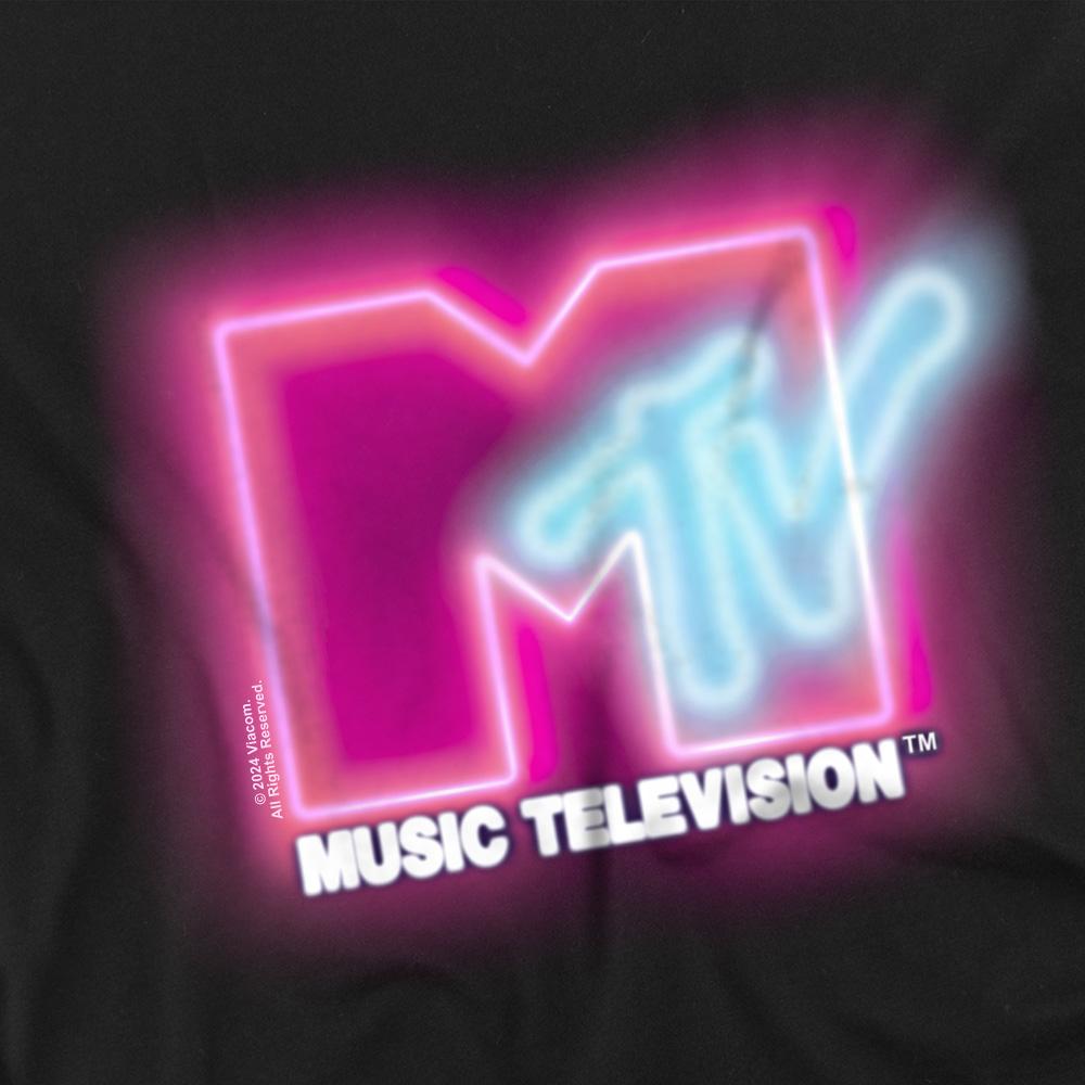 MTV Mens Neon Sign Logo T-Shirt