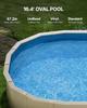 Oval Pool Liner 16.4x9.8ft Unibead Style Pool Liner 47in Wall Height