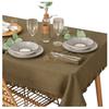Nappe En Coton - Kaki - 150 X 250 Cm - Finitions Frangées - Idéale Pour Repas Festifs