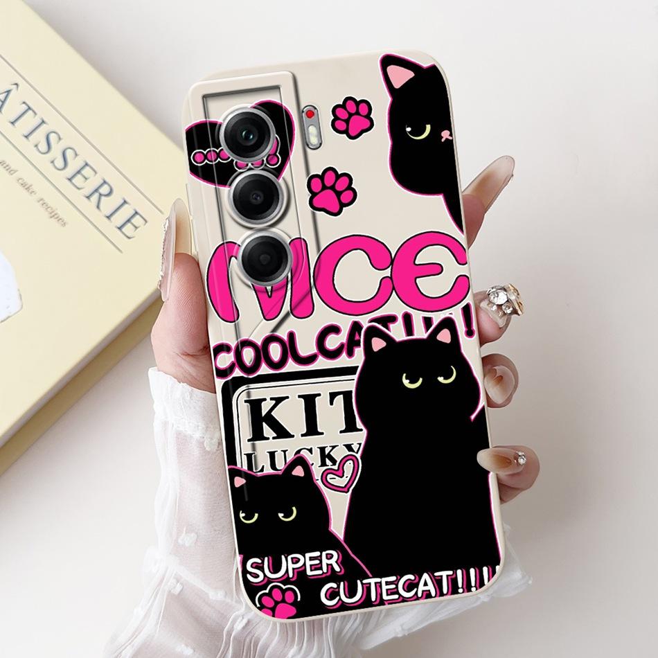 For Tecno Camon 40 Pro 4G Camon40 CM5 CM6 Cute Rabbit Cat Cartoon Phone Case For Camon 40 40Pro 4G Soft Silicone Cases Bumpers