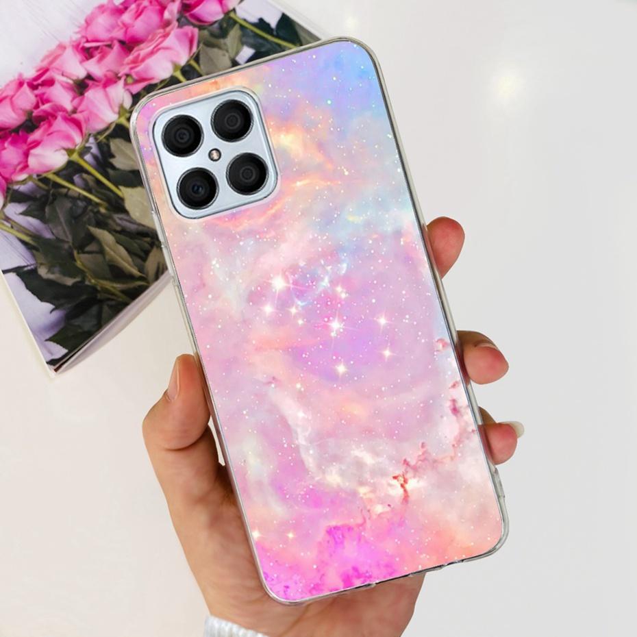 Красивый чехол с принтом для Honor X8 TFY-LX1 TFY-LX2 TFY-LX3 Мягкая задняя крышка из силикона TPU для чехлов телефона HonorX8 X 8 4G