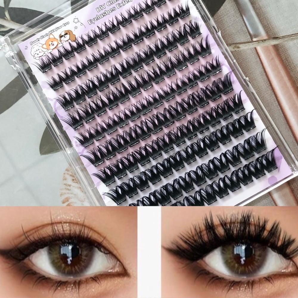 10/20/32Rows Mixed Length Thick Grafting Fake Eyelashes 12-16MM DIY Lashes Extension Women