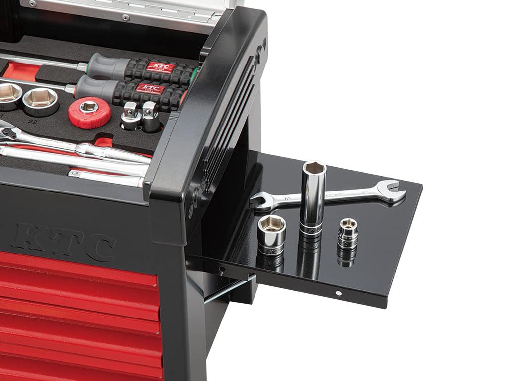 Ящик для инструментов Kyoto Machinery Tools, 3 яруса, 3 ящика, серебристый x красный x черный (КТК) ЭКР-103А