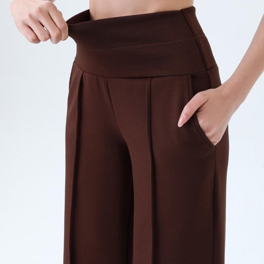 With Pockets Quick-Dry Joggers Loose High-Waist Leggings Leisure Straight Wide-Leg Pants  Fitness