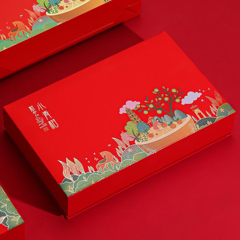 Цитрусовый чай Синьхуэй Чай Пуэр Подарочный подарок Новогодний чай Подарочная коробка Суд Юньнань Пуэр Приготовленный чай Чай Пуэр со вкусом мандарина