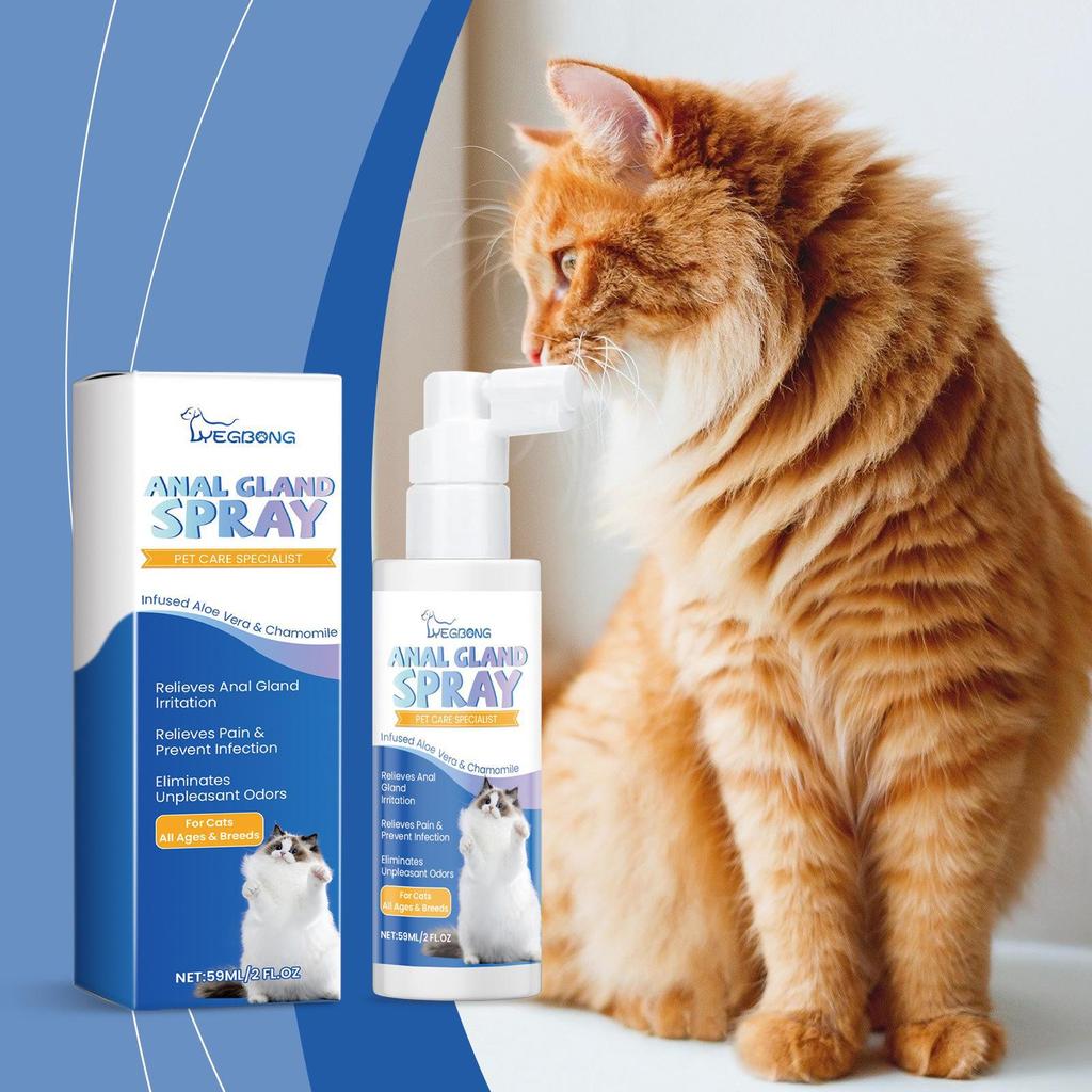 YEGBONG Cat Anal Gland Deodorizing Spray for Post-Poop Freshness