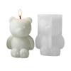Cute Bear Silicone Candle Mold DIYs Handmade Soap Plaster Ice Cube Baking Mould Scented Candle Making for Birthday Party