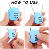 32 Pack 3 Digit Combination Gym Lock Mini Wire Rope Combination Lock Number Luggage Lock Waterproof Travel Padlocks