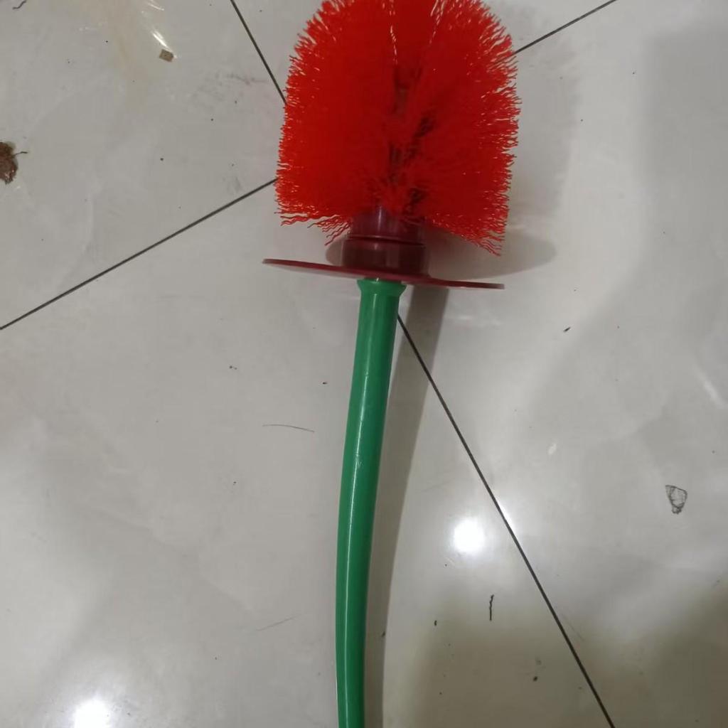 Cherry Long-Handle Soft Bristle Toilet Brush Set