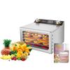 GOATRIP Улучшенный Новый Нержавеющая Сталь Пищевой 6 Большой Пищевой Пищевой Пищевой Овощной Электрический Пищевой Дегидратор Температура Часы Свободная Циркуляция Горячего Воздуха