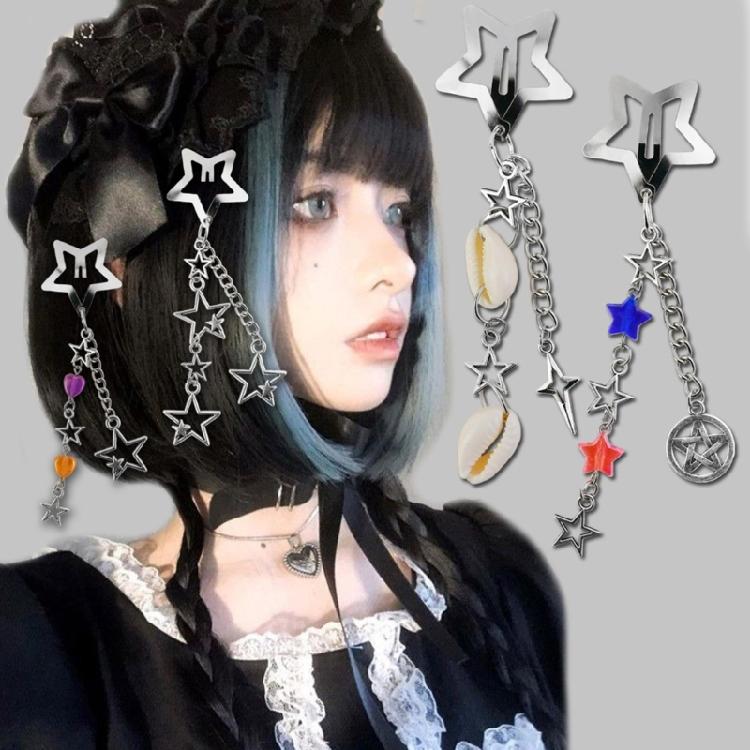 Contemporary Star Chain Hair Clip Designs Accessory for Fashion Individuals Look to Elevating Their Outfit Effortlessly