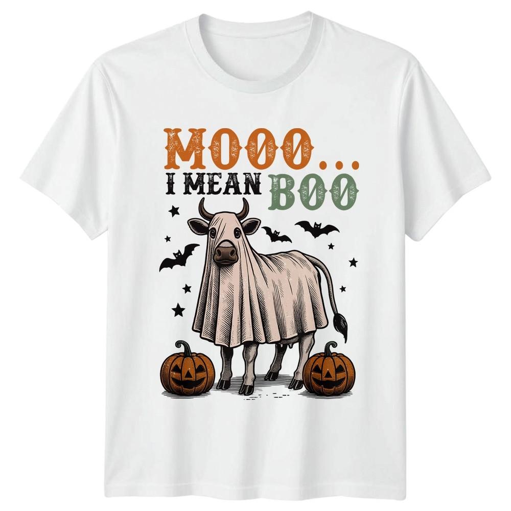 Mooo I Mean Boo TShirt Farm Animals Halloween Gift For Him And Her