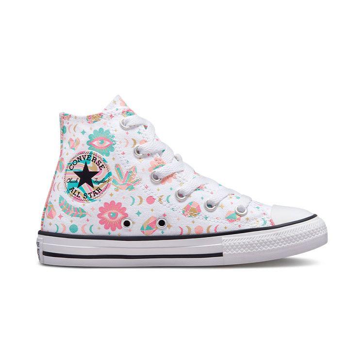 Converse All Star Comfortable Lightweight Durable High-Top Canvas Shoes Kids Sneakers White Green Pink A00926C