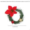 Christmas Candle Wreath Artificial Flower Decorative Garland Ornament Table Centerpiece for