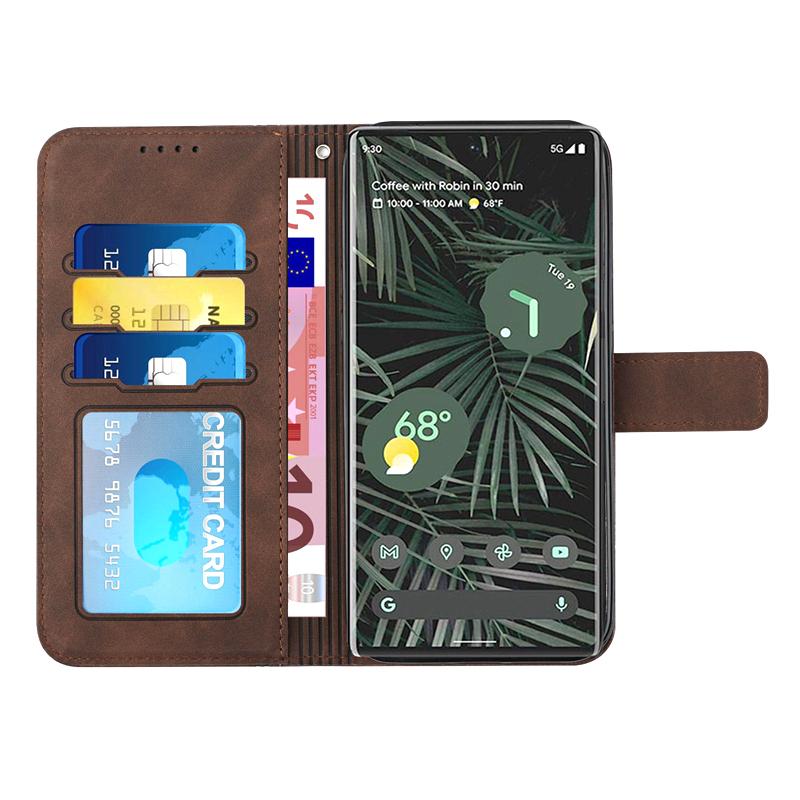Anti-Fingerprint Matte Leather Wallet Case for Moto LG Nokia Sony Card Holder Flip Cover for Google OPPO OnePlus VIVO Handstrap Phone Case