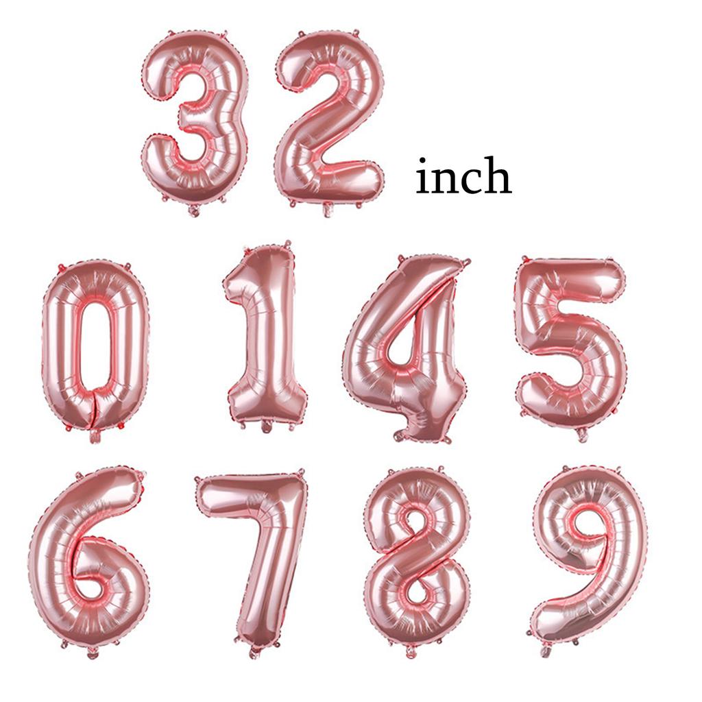 Набор воздушных шаров из фольги розового золота номер 1, 2, 3, 4, 5, воздушный шар с днем ​​рождения, украшения для первого дня рождения, детский душ