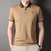 Новая летняя мужская рубашка поло среднего возраста, модная брендовая легкая деловая повседневная футболка с короткими рукавами