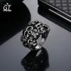 Jewelry Ghost Head Ring, Hot-selling Titanium Steel Skull Ring, Fashionable Domineering Punk Retro