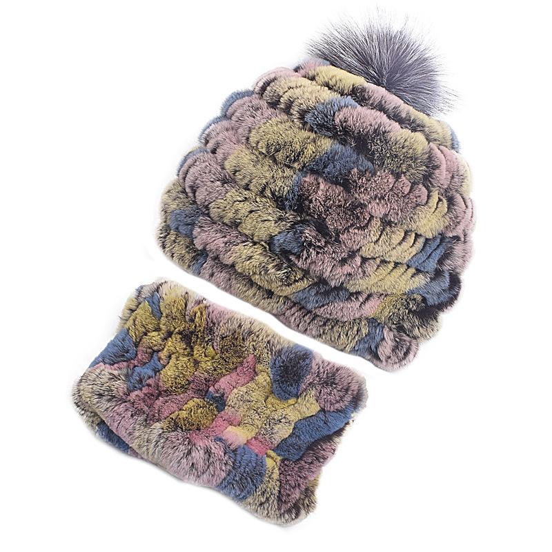 Fur Hat Children Fall and Winter Outdoor Warm Ear Protection Scarf Mom Leisure Set