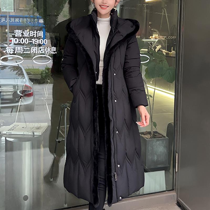 Plus Size L-7XL Fashion Winter Jackets Woman Long Parkas Hooded Loose Thick Warm Overcoat Casual Women's Coats With Belt