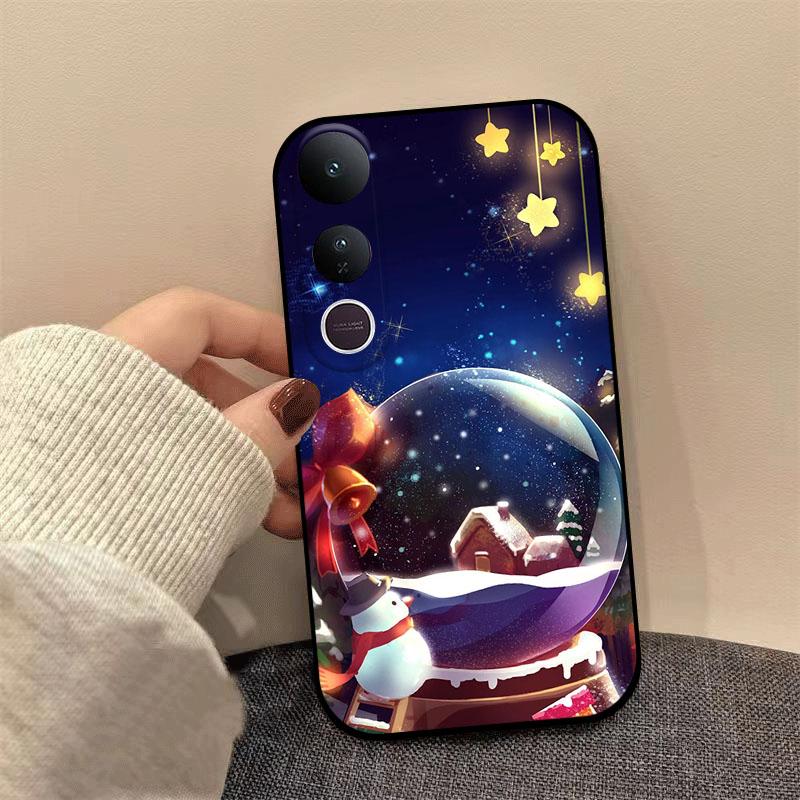 Чехол с рождественским принтом для Vivo V50 Lite V40 SE V50E V27E V25E Y39 Y29 Y38 Y28 Y27 Y53S Y33S Y17S Y19S Мягкий ТПУ Чехол-бампер для телефона
