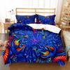 Psychedelic Mushrooms Duvet Cover Set  Polyester Comforter Cover King Queen Size For Kid Boy Girl Bedding Set With Pillowcase