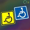 Disabled Special Vehicle Driving Stickers Barrier Free Car Signs Waterproof and Reflective Car Stickers