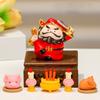 Chinese Mythological Figurine Resin Mini Folklore Figure Good Luck Ornament Fengshui Sculpture for Home Car Dashboard Decor