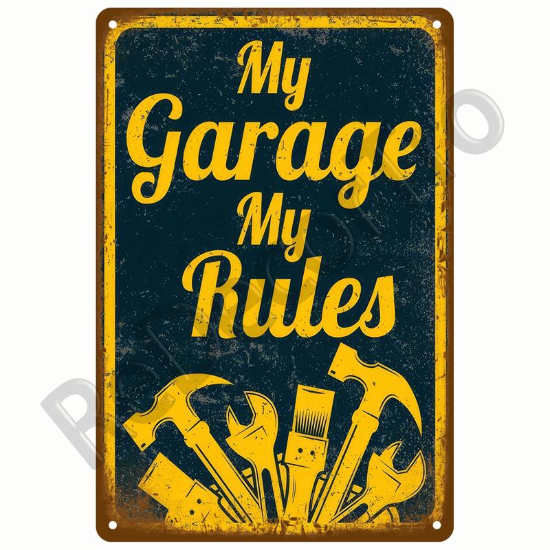 Vintage Decor Tin Sign Decorative Plaque Metal Sign Garage Gas Oil Spark Plug Tyre Service Man Cave Club Bar Home Wall Decor Art