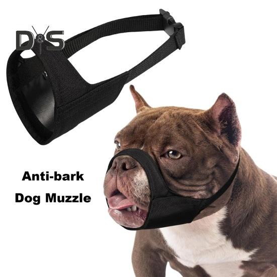 Dog Muzzle Soft Nylon Muzzle Breathable Mesh Drinkable Muzzle Prevent Barking Biting Chewing Dog Mouth Cover for Medium Large Short Snout Dog