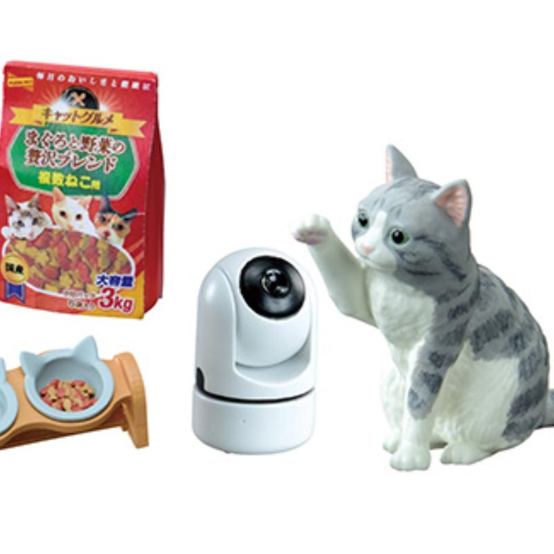 Re-ment Капсула Ешь Играй Кот Моя Повседневная Жизнь с Котами Клетка для Кошки Диван для Сна Компьютерный Стол Кошачье Дерево Миниатюрные Настольные Украшения