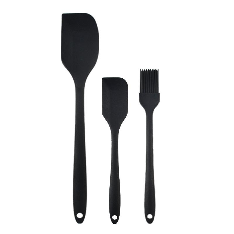 3Pcs/Set Silicone Spatula Set Cake Cream Scraper Oil Brush Non-stick Spatula Jam Spreads Kitchen DIY Cake Baking Tools
