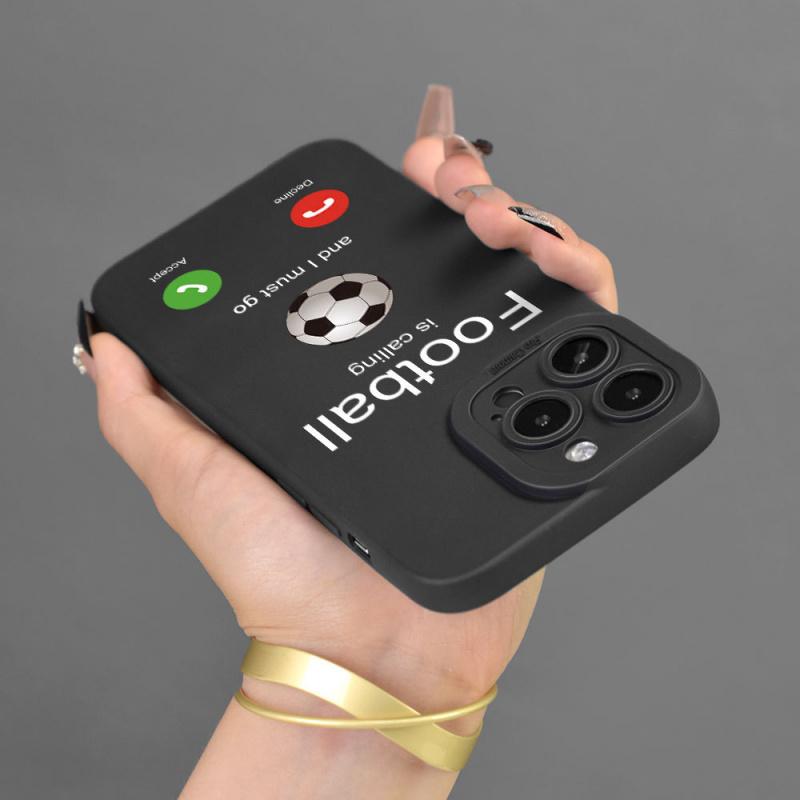 Графический чехол для телефона с изображением футбольного матча для iPhone 16 15 14 13 12 11 x XR Xs SE2 SE 8 7 plus pro Max mini силиконовая задняя крышка