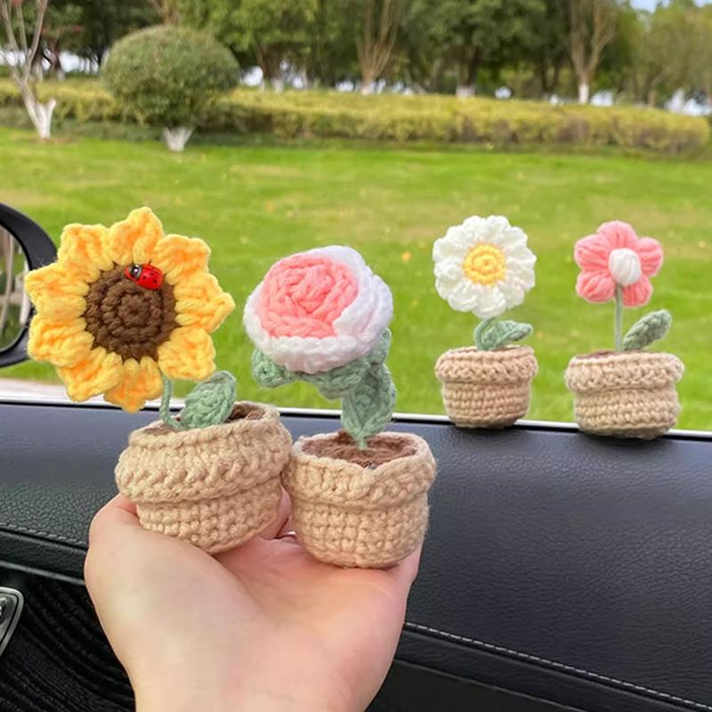 Sunflower Crochet Flowers Knitted Flower Graduation Wedding Guest Gift Artificial Flower Mother'S Day Gift Girasol