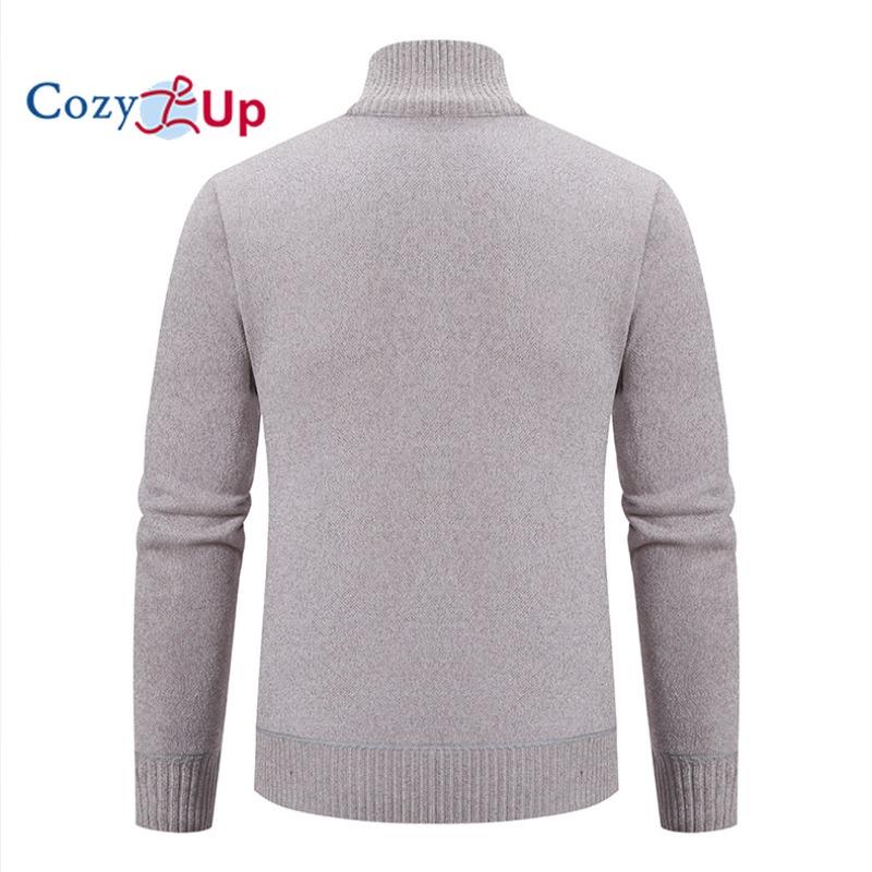 Cozy Up Мужские куртки-бомберы, зимняя мужская мода, свободный кардиган, теплая куртка с капюшоном и лацканами, свитер, водонепроницаемый для мужчин