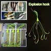 Carbon Steel Explosion String Hook Method Leader Stainless Steel Feeder Hook  Fishing