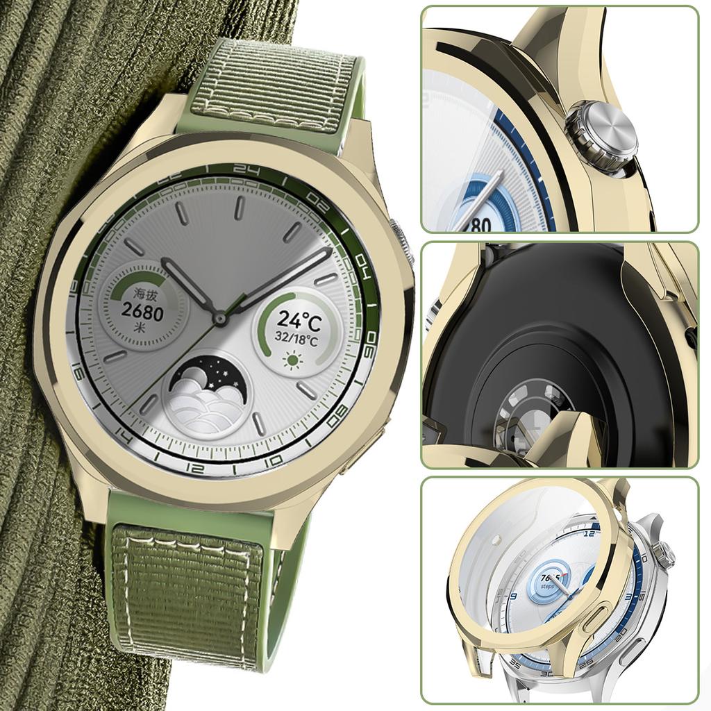 Защитный чехол-пленка из закаленного стекла для Huawei Watch GT 5 46 мм Жесткий защитный бампер из поликарбоната для Huawei GT5 46 Аксессуары