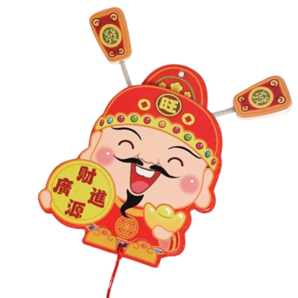 Festive Chinese God of Wealth Fridge Magnets Traditional New Year Fridge Stickers  Spring Festival