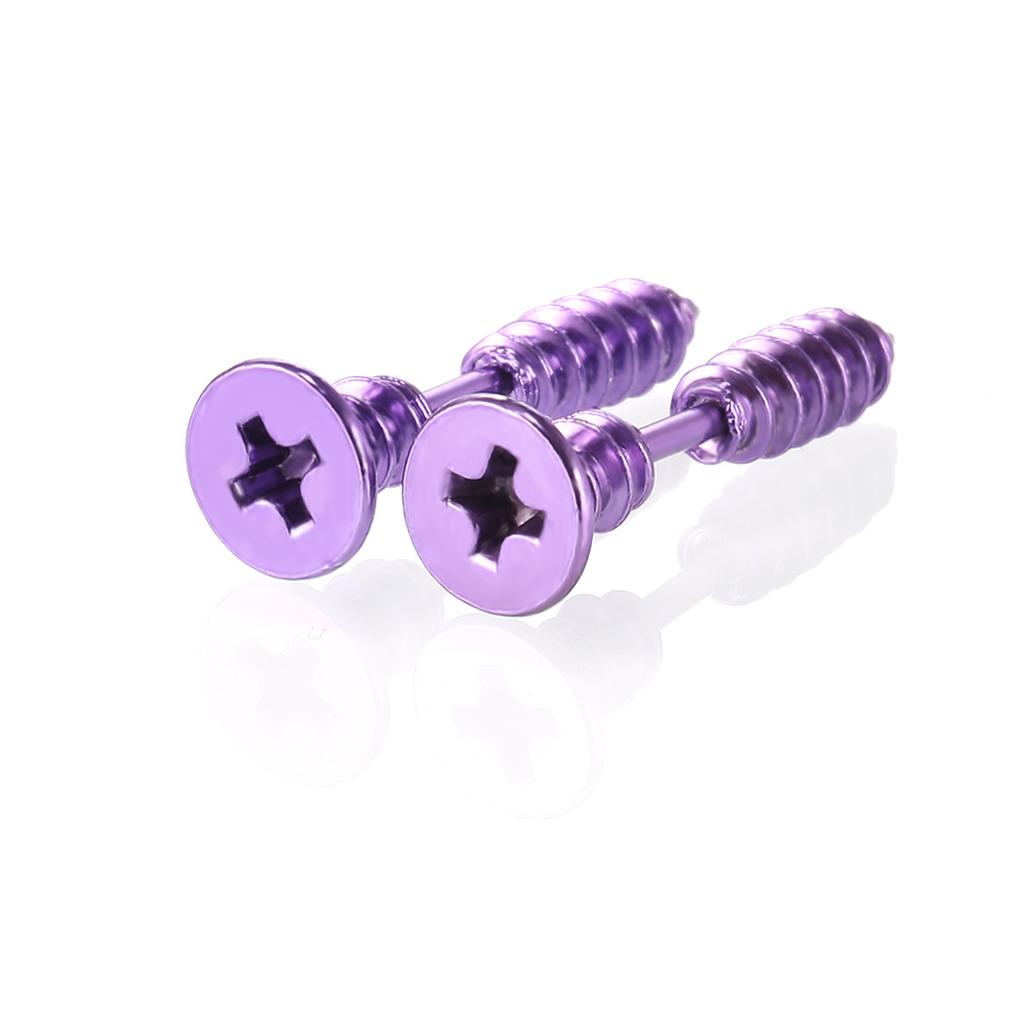 Multiple Colors Small Stainless Steel Screw Men's Studs Earrings Women Punk Gothic Black Tragus Piercing Ear Jewelry Accessories