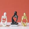 Resin Thinker Sculpture Creative Home Figurine Birthday Gifts Hollow Statues