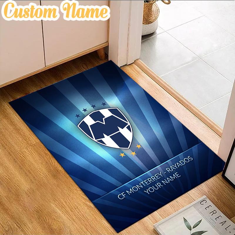 Custom Name Monterrey Team Spirit In Action Rug, Office Rug, Chair Rug, Carpet for Living Rooms, Doormat Game Rug Home Decor Christmas Gifts